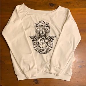 Buddhist hand symbol with Lotus flower